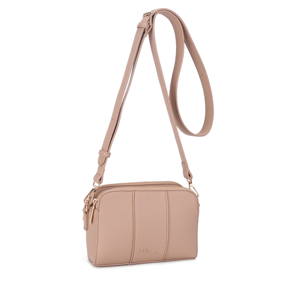 Rose Triple Compartment Crossbody Bag